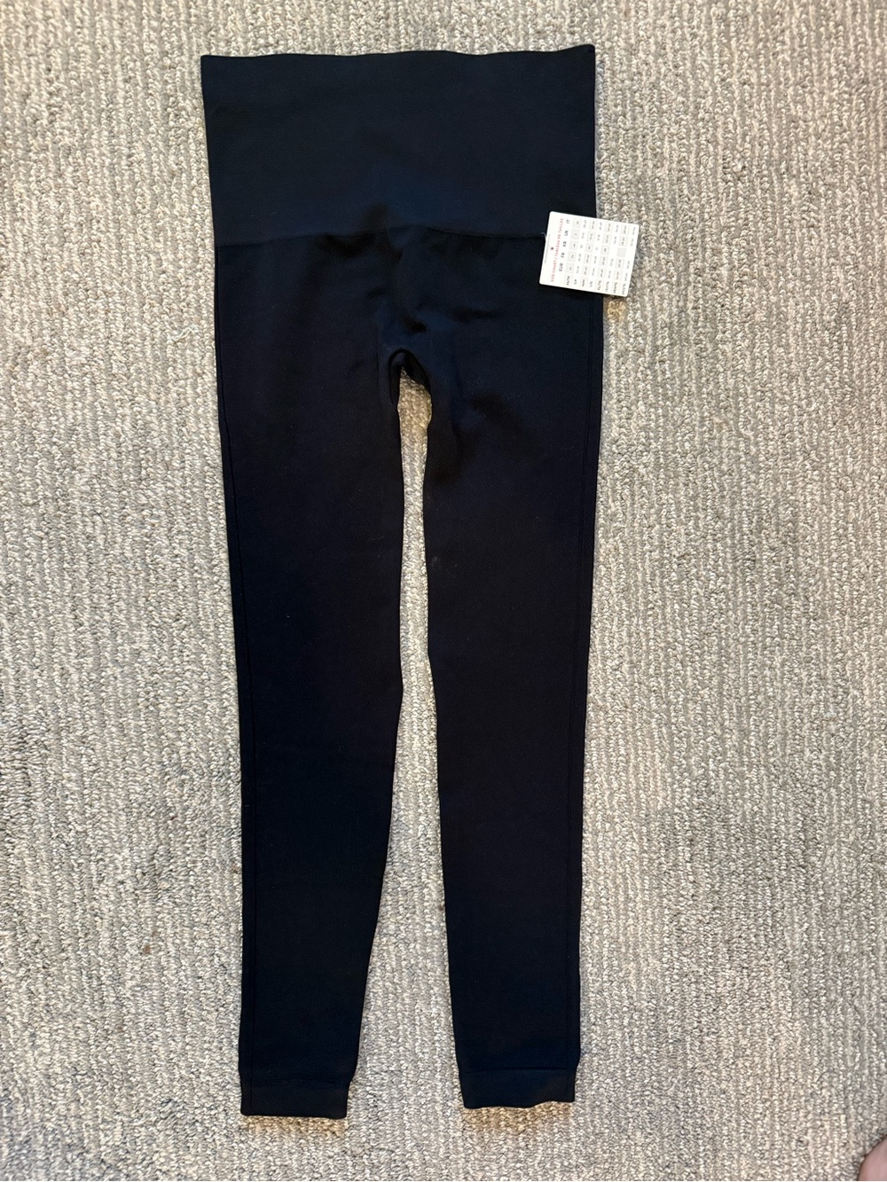 SPANX Seamless Camo Leggings Very Black XS NWT High Rise FL3515